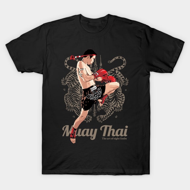 Muay Thai Kick Boxing T-Shirt by KewaleeTee